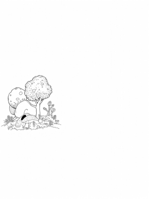 Twisted Forest Path with Gruffalo Faces and Giant Acorn