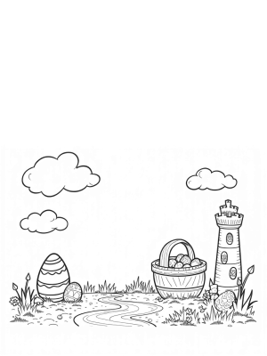 Garden of Colorful Eggs and a Carrot Castle