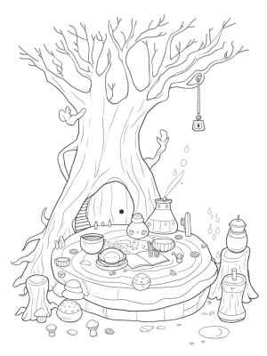 Potion Laboratory in an Ancient Tree