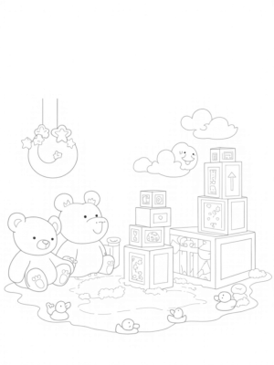Oversized Toys in a Cozy Nursery