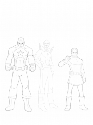 Assemble the Avengers: Captain America, Iron Man, and Black Widow