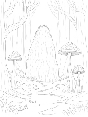 Gruffalo Silhouette in a Whimsical Forest