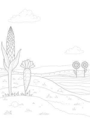 Giant Fruits and Vegetables on the Farm