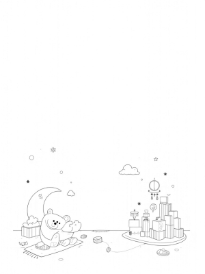 Teddy Bear and Building Blocks in a Nursery Landscape
