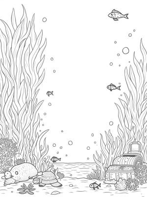 Underwater Garden with Coral and Fish