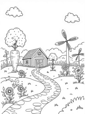 Giant Vegetables and a Carrot Barn