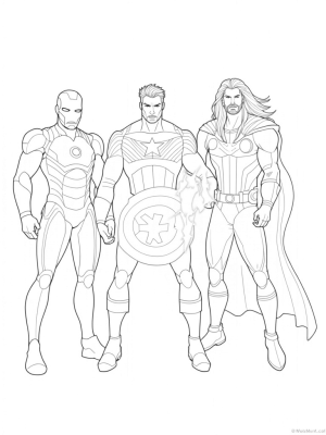 Assemble for Battle: Iron Man, Captain America, and Thor