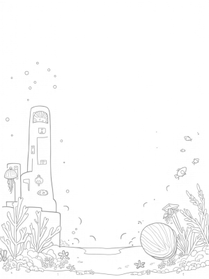 Underwater Garden with Coral Temples and Jellyfish