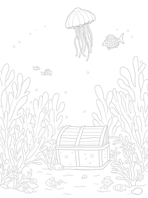 Underwater Garden with Coral and Fish