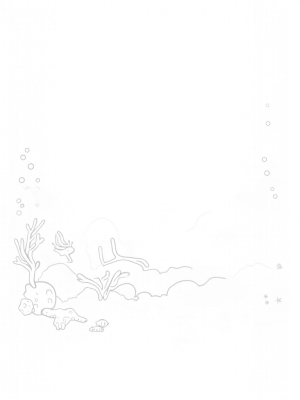 Underwater Garden with Jellyfish and Starfish