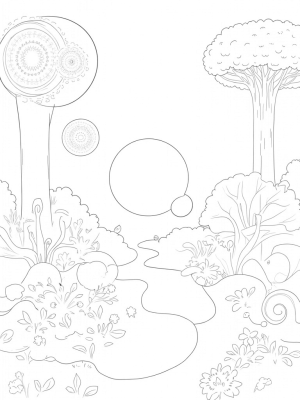 Floating Circles in a Magical Garden