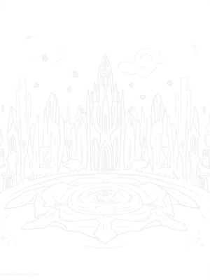 Magical Ice Palace with Snowflake Mandala