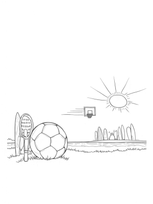 Gigantic Soccer Ball Sports Arena