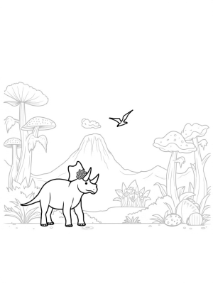 Triceratops and the Prehistoric Jungle