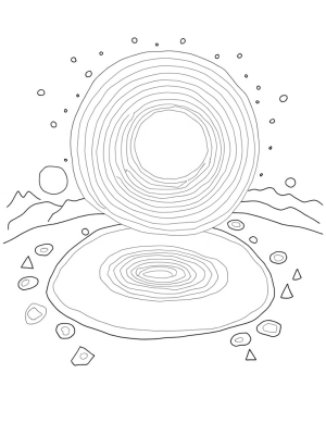 Swirling Vortex of Colorful Circles