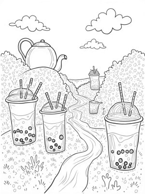 Boba Tea Garden Wonderland