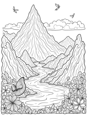 Majestic Dragon Wing Mountains with a Hidden Egg