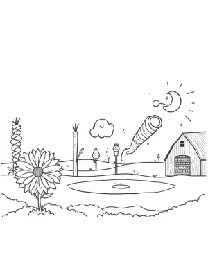 Oversized Vegetables and a Friendly Sunflower on the Farm