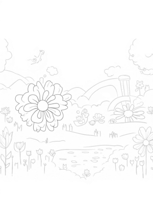 Pony Hoofprint Flowers and a Rainbow Carousel
