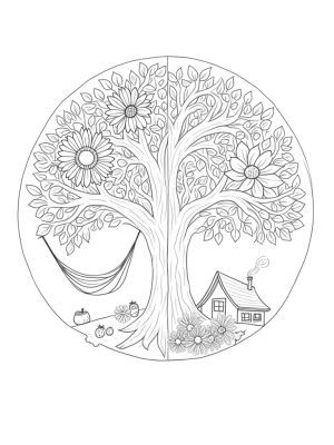 Four Seasons Tree: A Seasonal Coloring Adventure