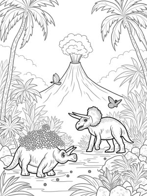 Dinosaur Egg in a Flower-Powered Jungle