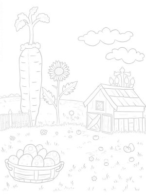 Oversized Vegetables and a Rustic Barn