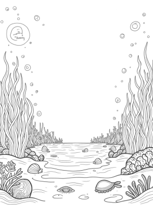 Underwater Garden with Jellyfish and Coral Castle