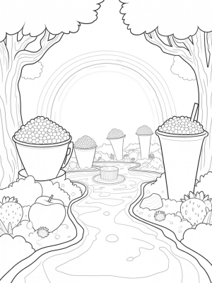 Boba Tea Garden with Fruity Delights