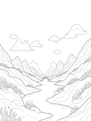 Serene Valley with Floating Islands and Crystalline Mountains