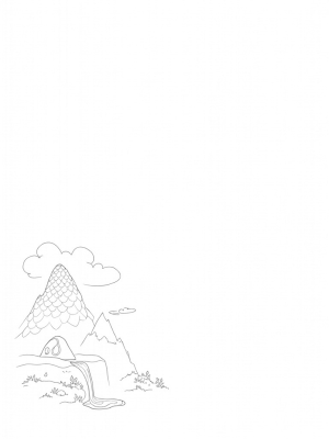 Mystical Mountain Landscape with Dragon Scales and Stone Egg
