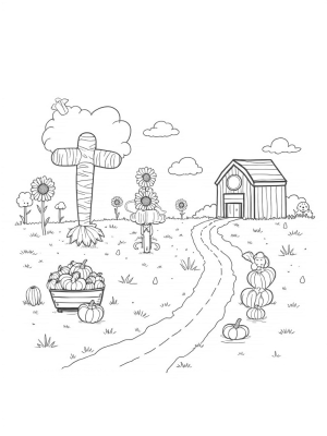 Giant Spiral Vegetable Garden with Scarecrow