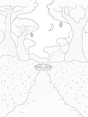 Mystical Dragon Scale Pathway in an Enchanted Forest