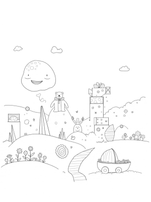 Oversized Building Blocks in a Nursery Landscape