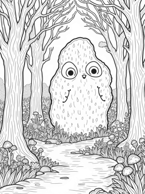 Mystical Forest with Gruffalo Rock and Oversized Acorns
