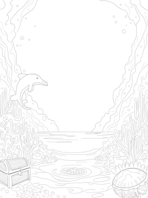 Underwater Dolphin and Jellyfish Scene