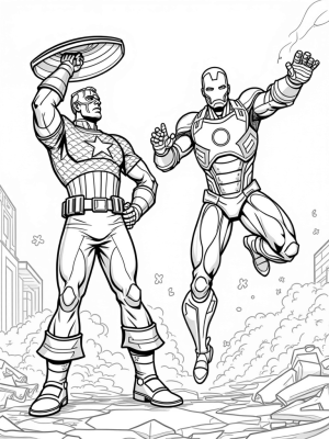 Captain America and Iron Man Ready for Action