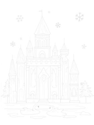 Majestic Ice Palace with Crystal Staircase