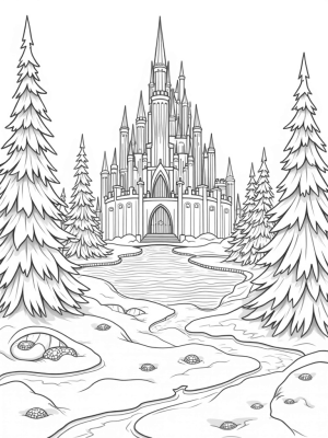 Crystal Palace in a Snowy Landscape