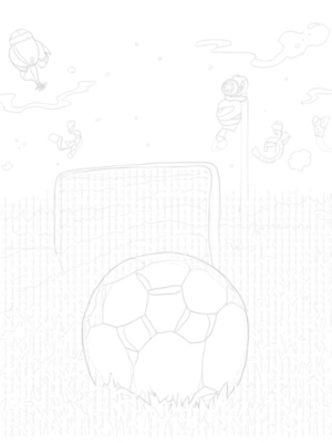Giant Soccer Ball in a Playful Sports Arena