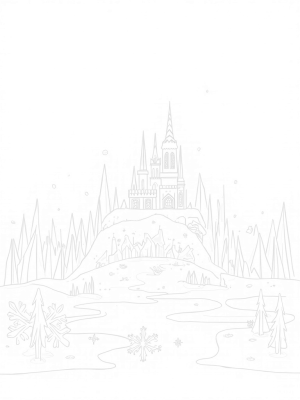 Majestic Ice Castle in a Frozen Wonderland