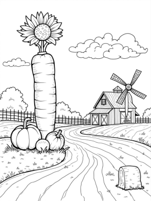 Giant Vegetables and Quaint Barns on the Farm