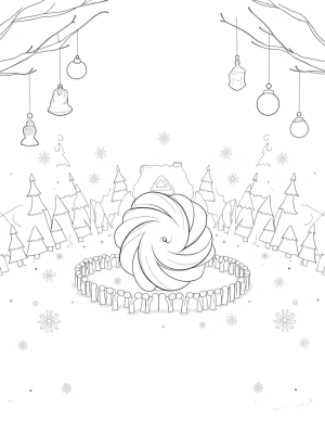 Gingerbread House in a Winter Wonderland