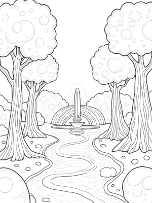 Boba Tea Garden with Bubble Tea Trees