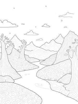 Patchwork Hills and Whimsical Trees