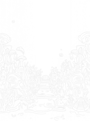 Underwater Garden with Dolphins and Jellyfish