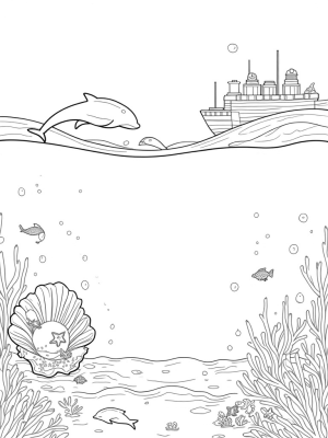 Dolphins Dancing Around a Sunken Ship