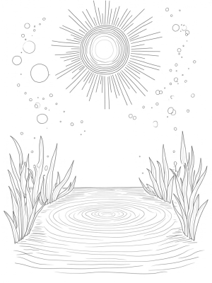 Cosmic Garden with Swirling Galaxies and Floating Bubbles