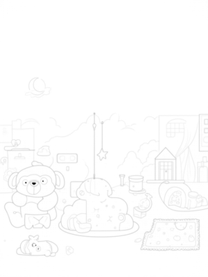 Teddy Bear and Building Blocks in a Cozy Nursery