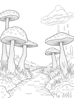Oversized Mushrooms and a Winding River