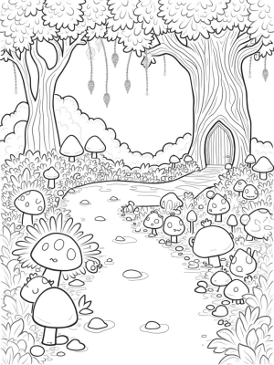 Mystical Forest with Gruffalo Stump and Ancient Tree